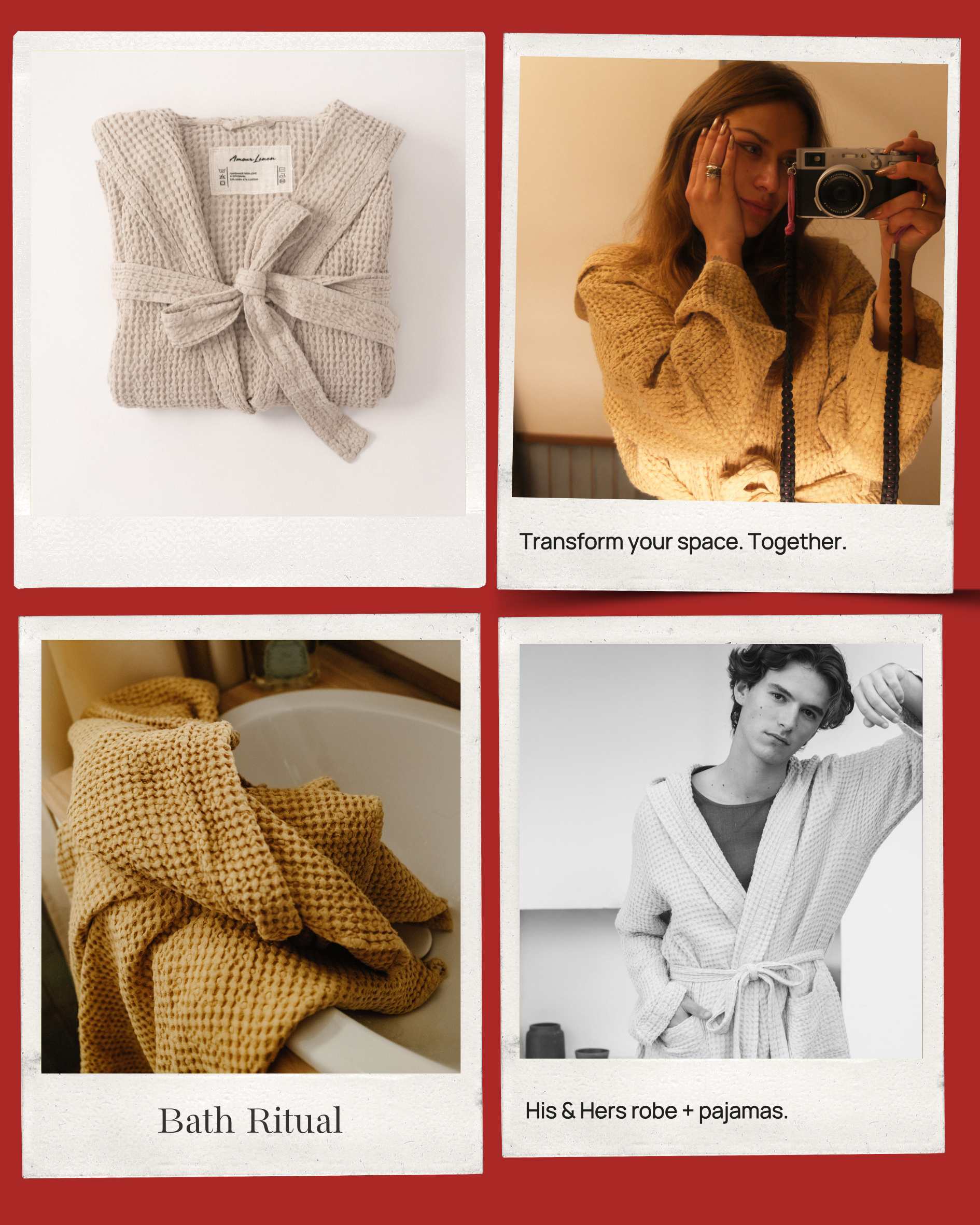 Damesbadjas met wafelstructuur