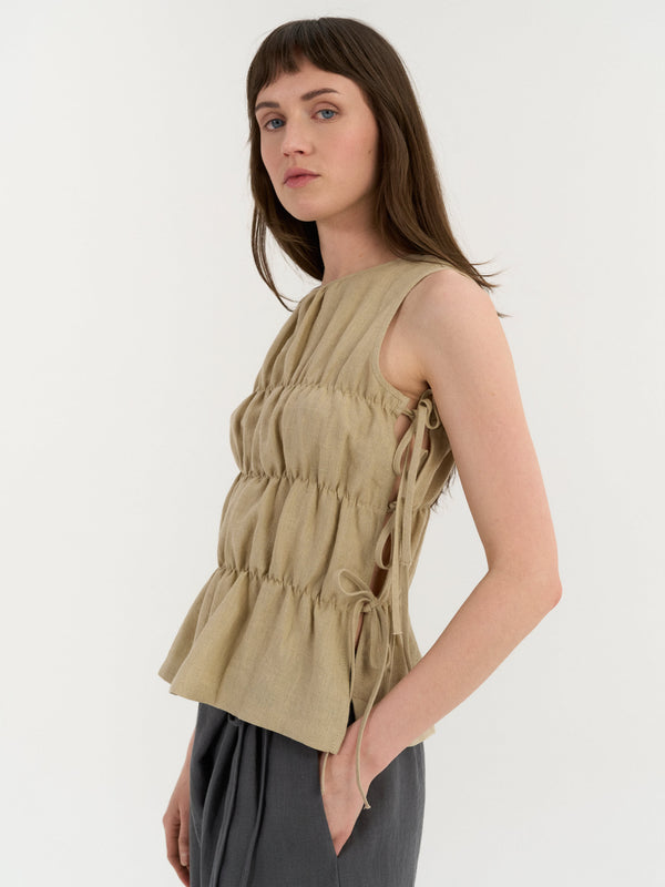 Eloise Gerimpelde Top