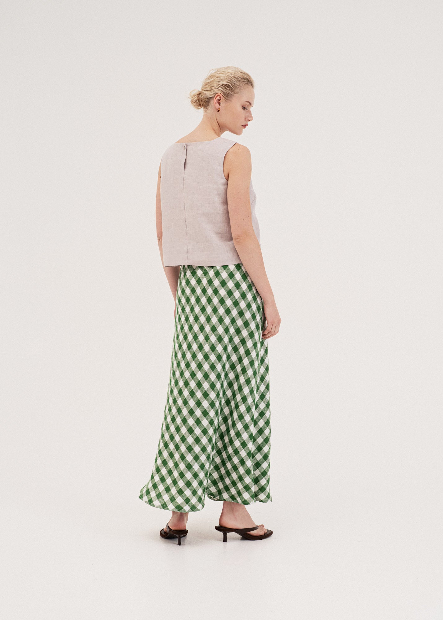 AmourLinen Linen dress Lucia classic sleeveless linen top Lucia classic sleeveless linen top