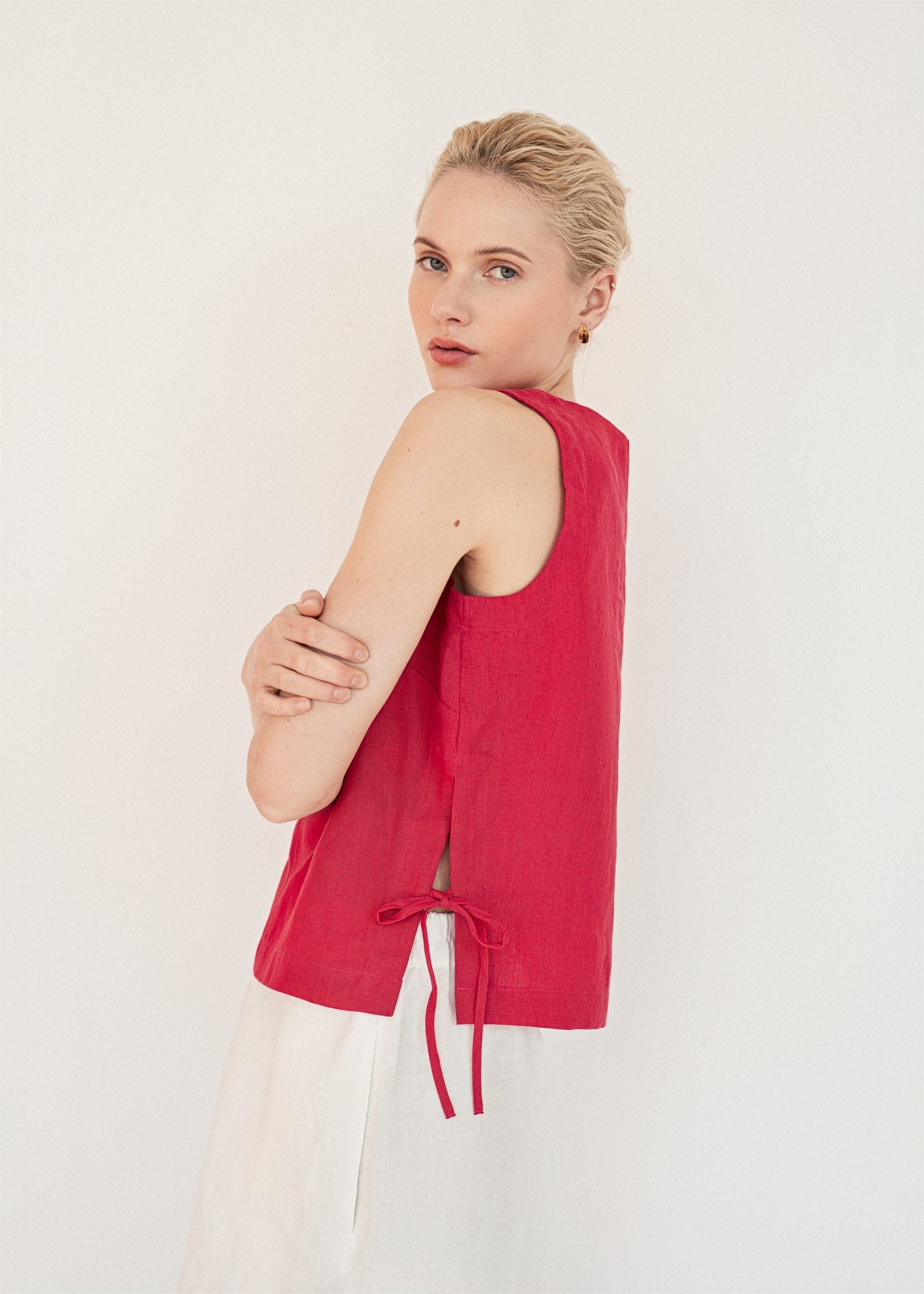 AmourLinen Linen dress Rosie linen top with ties Rosie linen top with ties