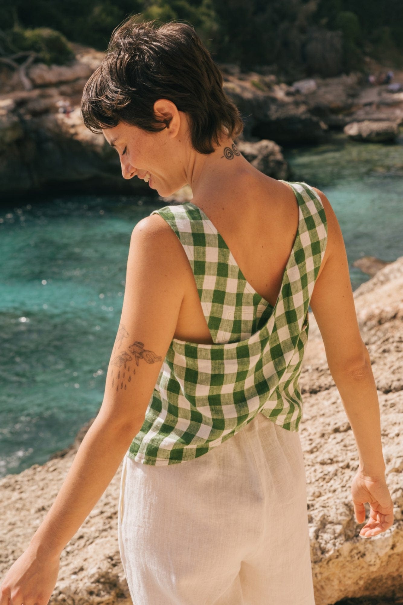 AmourLinen Linen top Linen pinafore top ELLA Linen pinafore top ELLA | AmourLinen | Linen Clothing