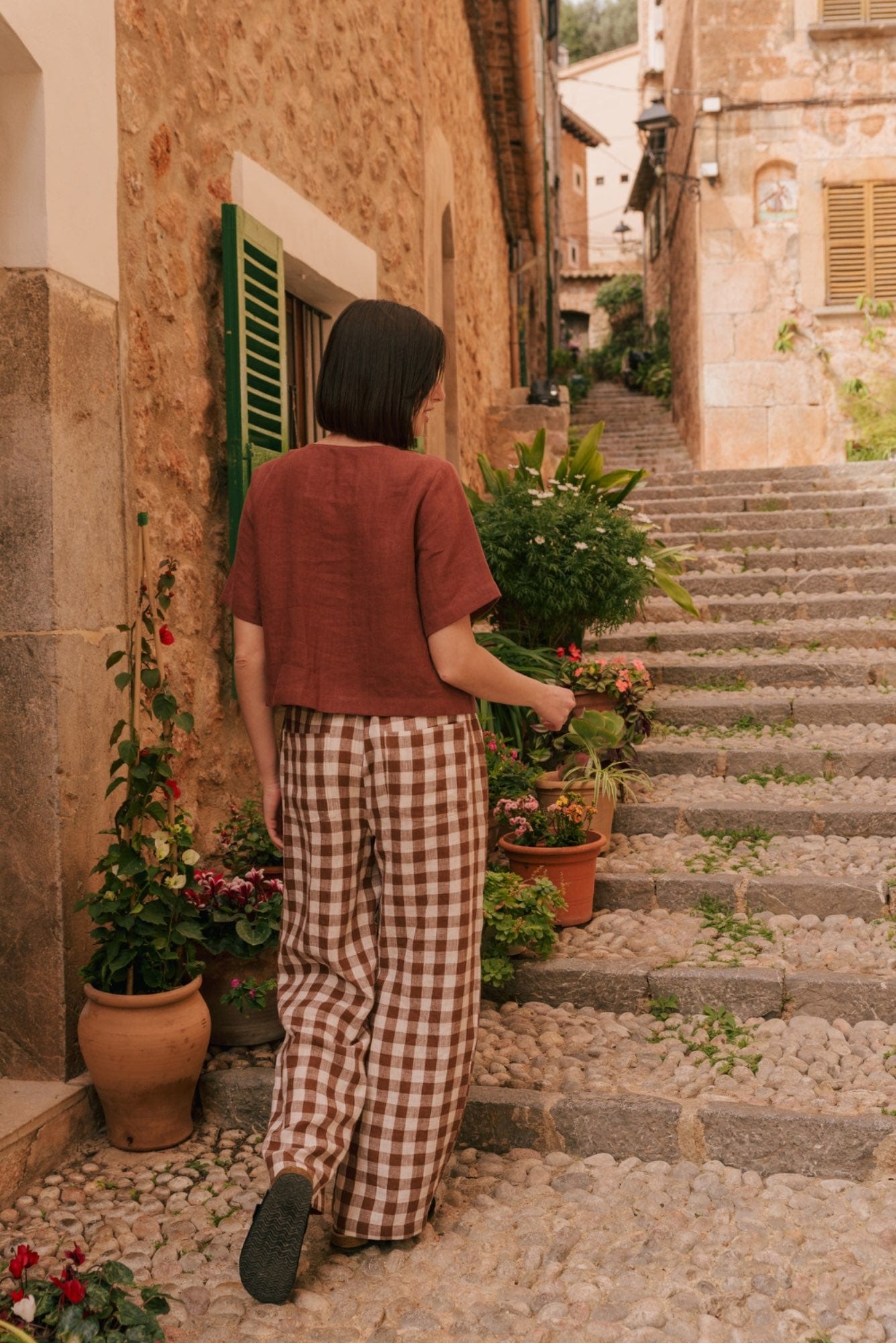 AmourLinen Linen dress Barbora straight linen pants Barbora straight linen pants