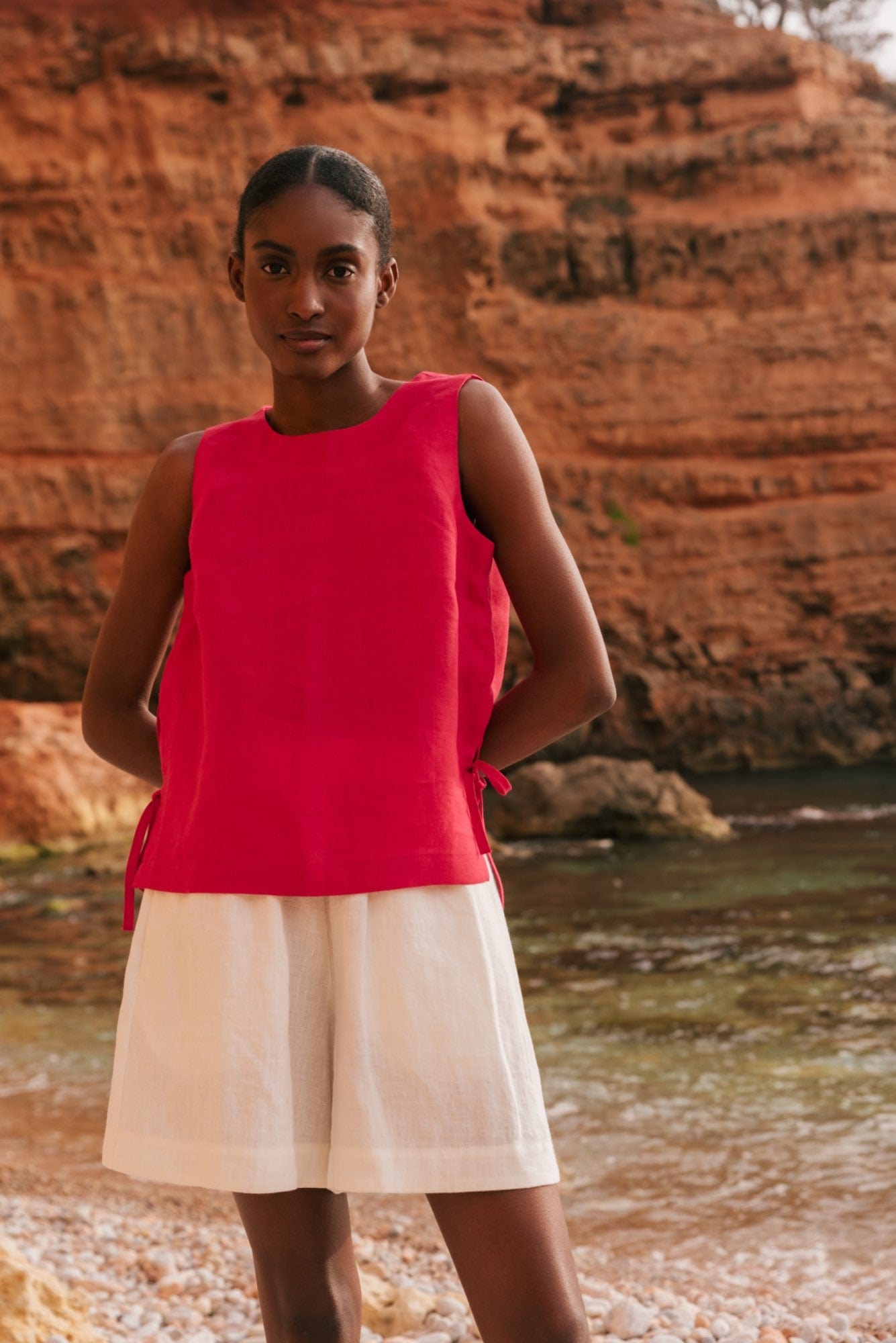 AmourLinen Linen dress Rosie linen top with ties Rosie linen top with ties