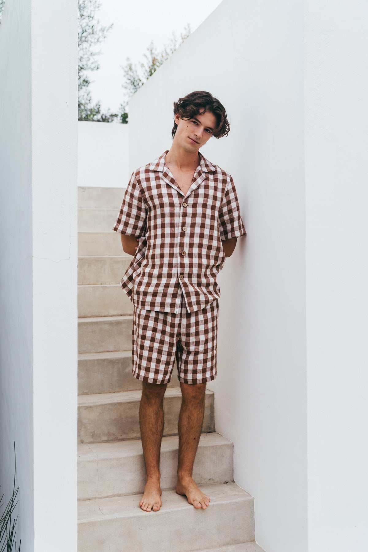 Linnen loungewear shorts set ASPEN | ARCHIEFUITVERKOOP
