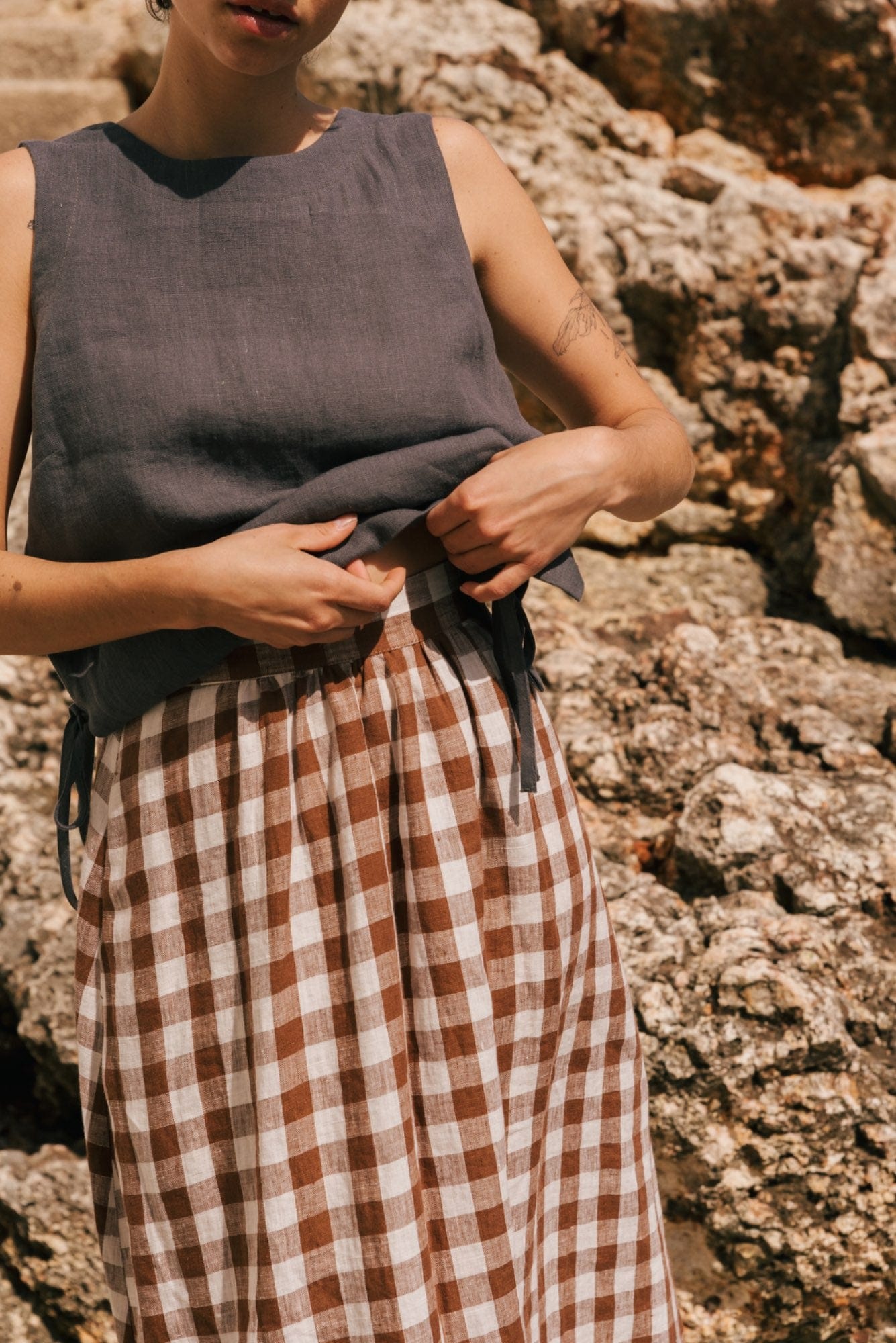 AmourLinen Linen dress Mona long linen skirt Mona long linen skirt