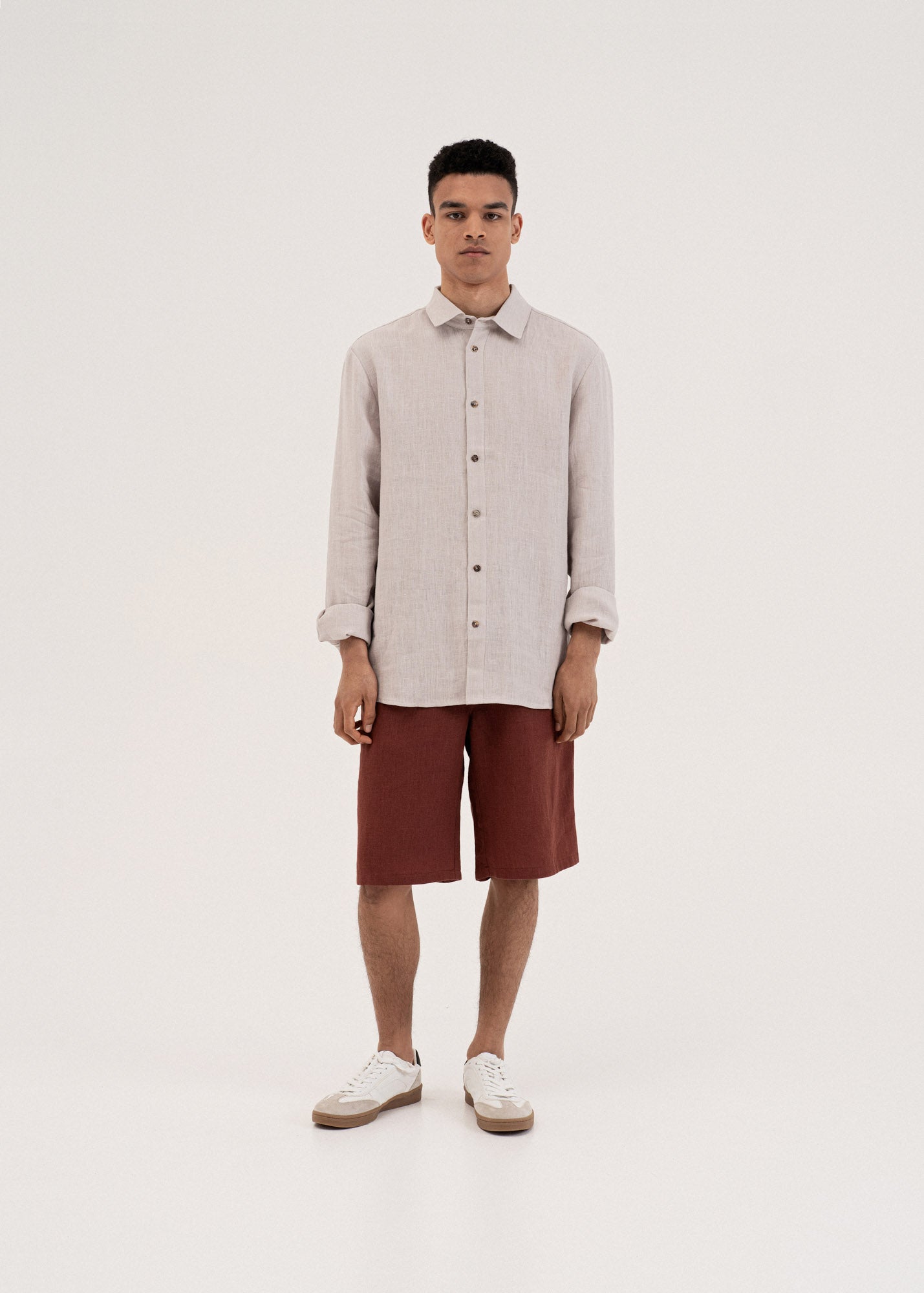 AmourLinen Linen shorts Classic linen shorts HERMES Classic linen shorts HERMES | AmourLinen | Linen Clothing