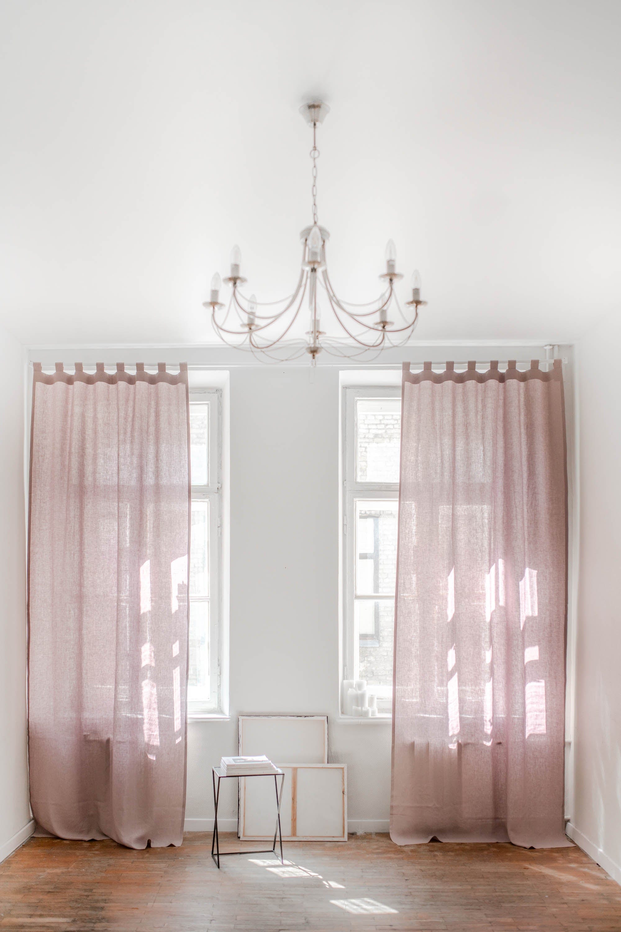 AmourLinen Linen curtains 91x100" / 230x254cm / Dusty Rose Tab top linen curtain - 91x100" / 230x254cm / Dusty Rose Tab top linen curtain - 91x100" / 230x254cm / Dusty Rose