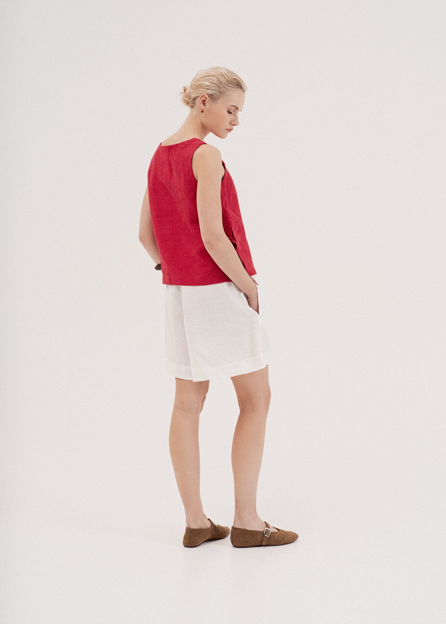AmourLinen Linen dress Betty classic linen shorts Betty classic linen shorts