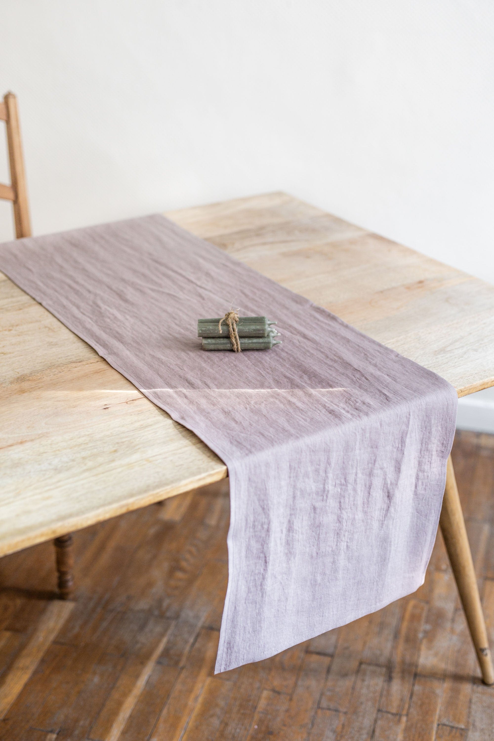 AmourLinen Linen table runner 40x150 cm / 16x59" / Rosy Brown Linen table runner in Rosy Brown Linen Table Runner | AmourLinen | Rosy Brown